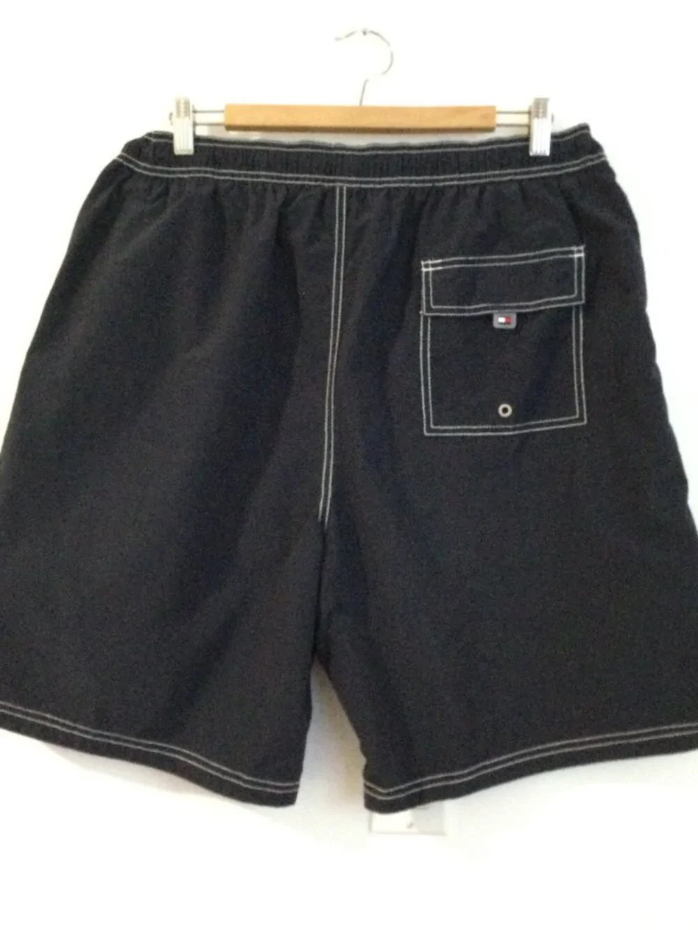 Vintage Tommy Hilfiger swim board shorts trunks red white blue colorblock XL